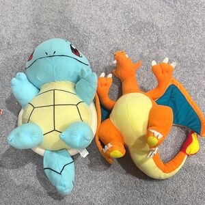 Blue and Orange Plush Toy Set